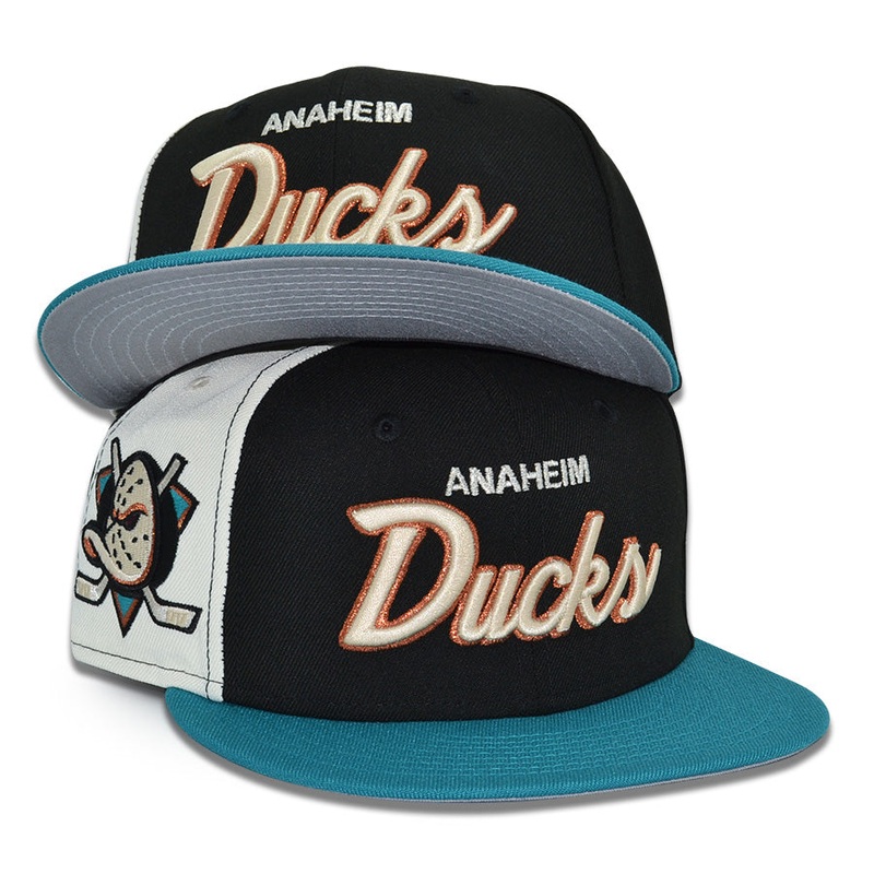 Anaheim Ducks “SPECIALITY DUCKS” Exclusive New Era 59Fifty Fitted Hat – Black/Chrome/Teal 6 7/8