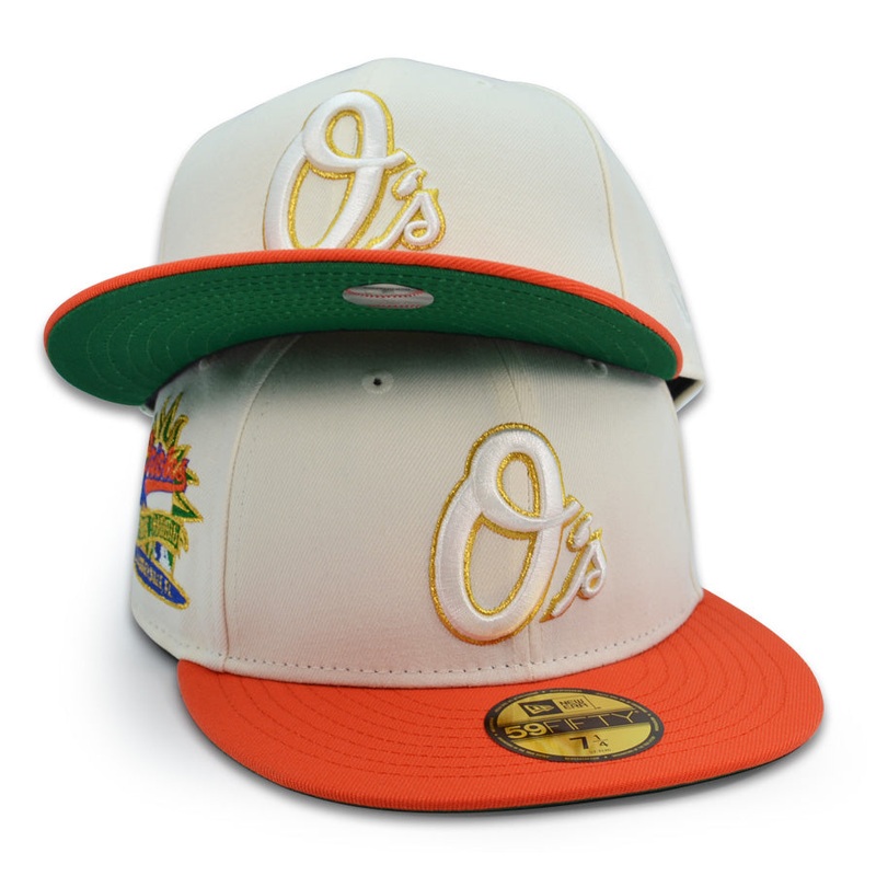 Baltimore Orioles “YOUNG GUNNAR” Spring Training Exclusive New Era 59Fifty Fitted Hat – Chrome/Orange 6 7/8
