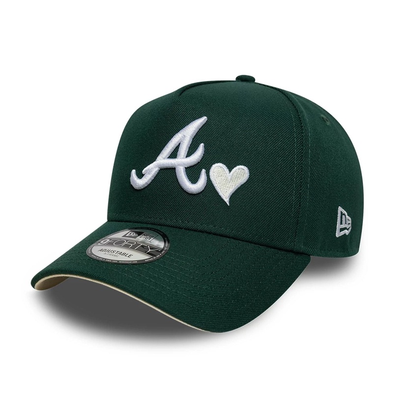 Atlanta Braves MLB Heart Dark Green 9FORTY A-Frame Adjustable Cap OSFA