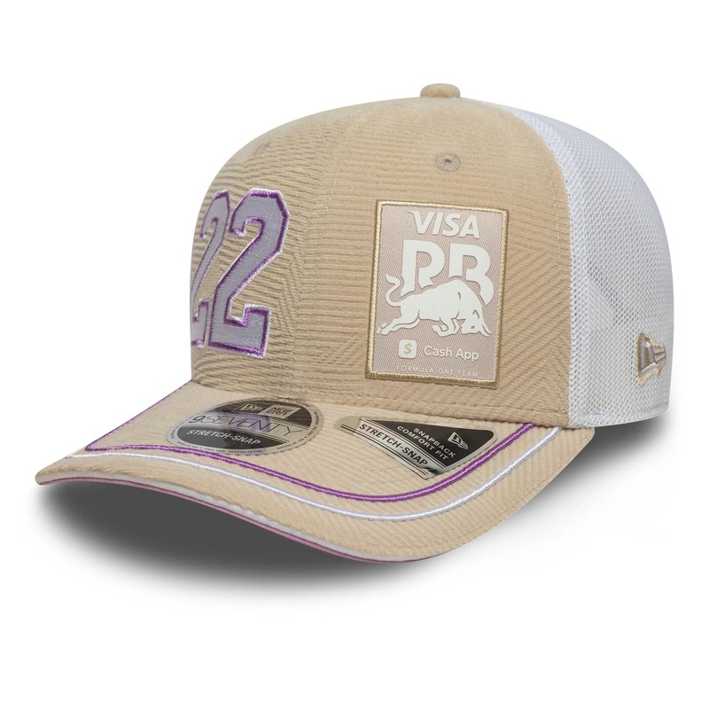 Visa Cash App Racing Bulls Yuki Tsunoda Monaco Race Special Cream 9SEVENTY Stretch Snap Adjustable Cap OSFM