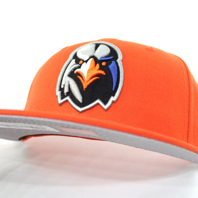Aberdeen IronBirds New Era 59Fifty Fitted Hat (Orange Gray Under Brim) 7