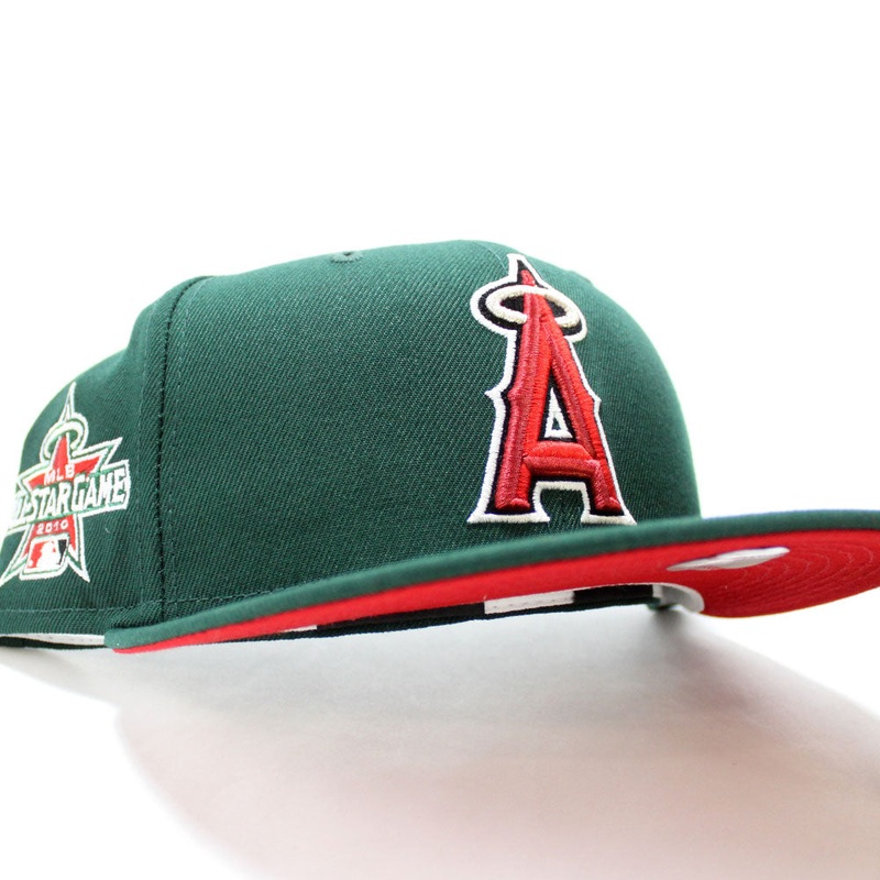 Anaheim Angels 2010 All-Star Game New Era 59Fifty Fitted Hat (Green Red Under Brim) 7