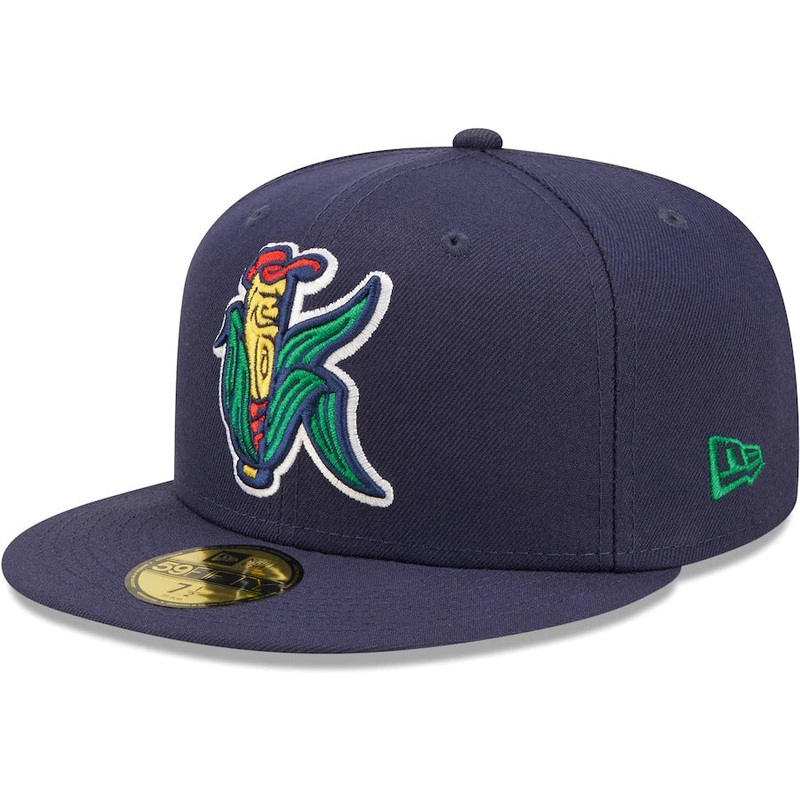 New Era Cedar Rapids Kernels Navy Authentic Collection Team Home 59FIFTY Fitted Hat