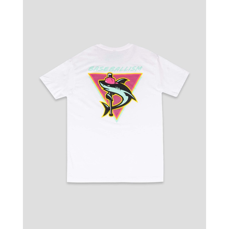 Shark Attack T-Shirt (White) Small
