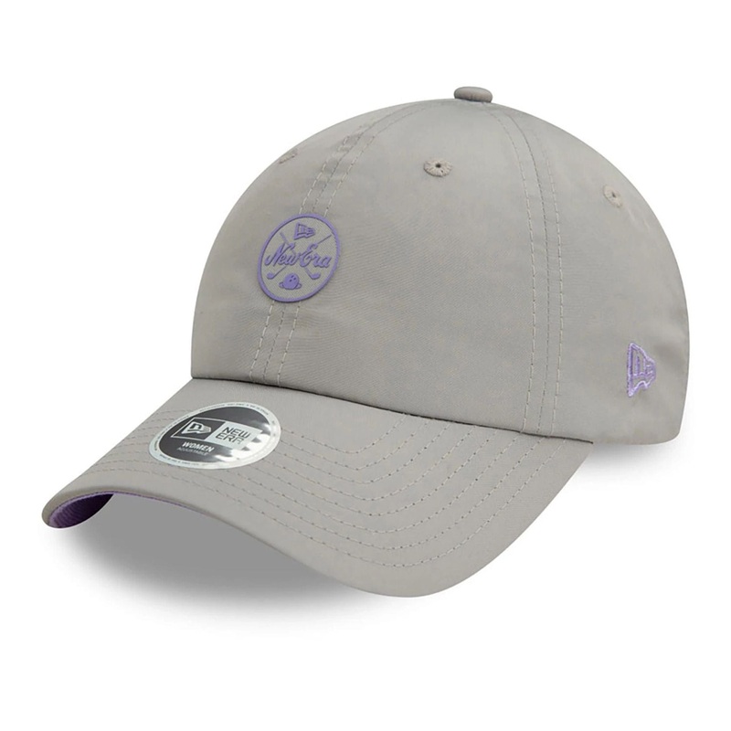 Womens New Era Openback Grey Open Back Adjustable Cap OSFM