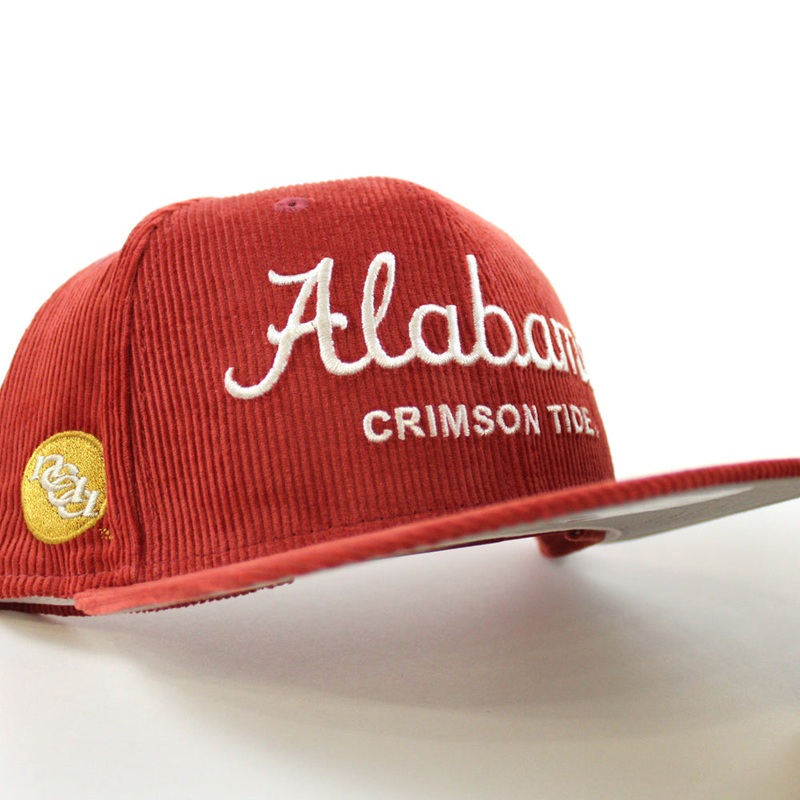 Alabama Crimson Tide New Era 9Fifty 9Fifty Snapback Hat (CORDUROY Red Gray Under Brim) One Size