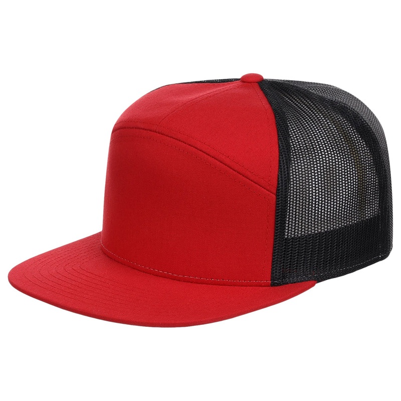 Richardson 168 7 Panel Trucker – Red/Black Adjustable