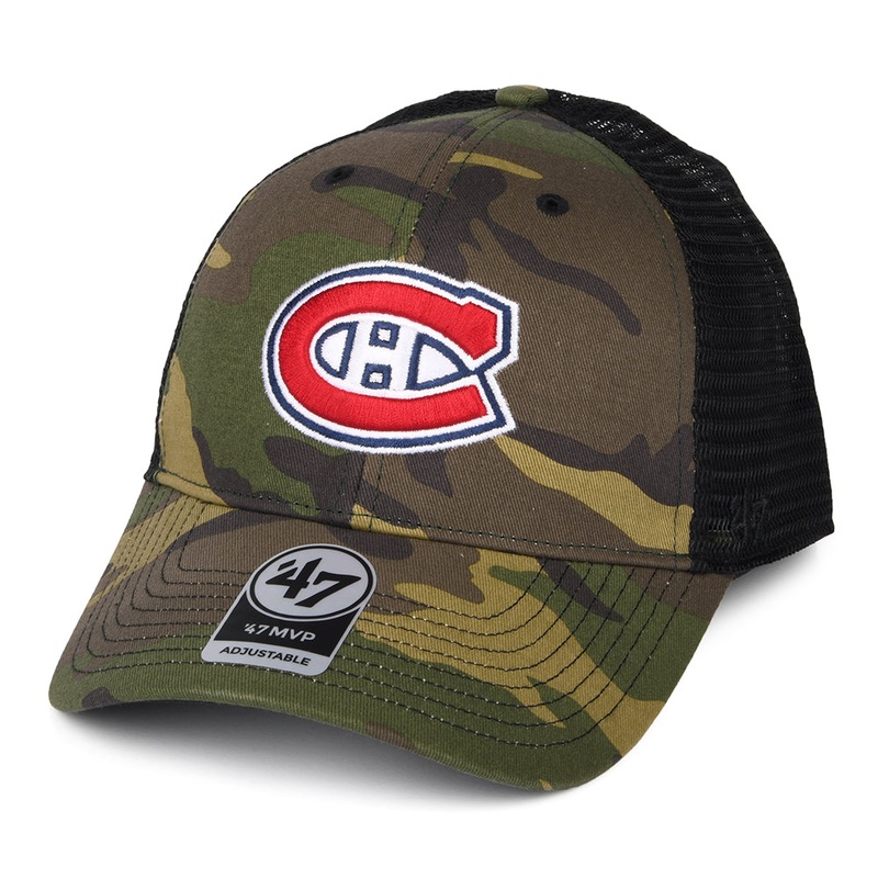 47 Brand Montreal Canadiens Trucker Cap – NHL Camo Branson MVP – Camouflage Adjustable
