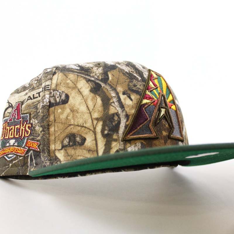 Arizona Diamondbacks 10TH ANNIVERSARY New Era 59Fifty Fitted Hat (Real Tree Camo Cilantro Green Green Under Brim) 7