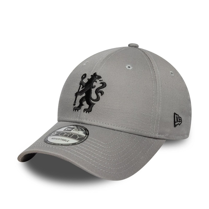 Chelsea FC Lion Crest Seasonal Pop Grey 9FORTY Adjustable Cap OSFM