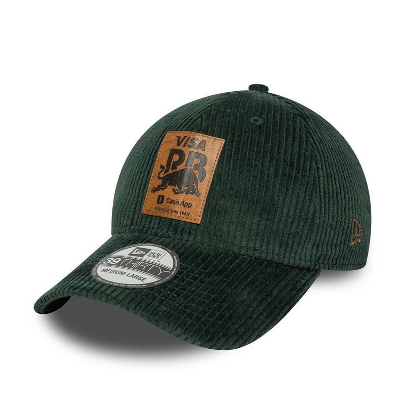 Visa Cash App Racing Bulls Cord Dark Green 39THIRTY Stretch Fit Cap XS-S