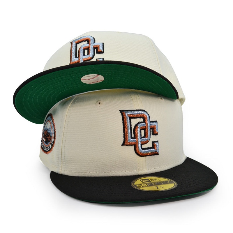Washington Nationals DC 2008 Inaugural Season Exclusive New Era 59Fifty Fitted Hat -Chrome/Black 6 7/8