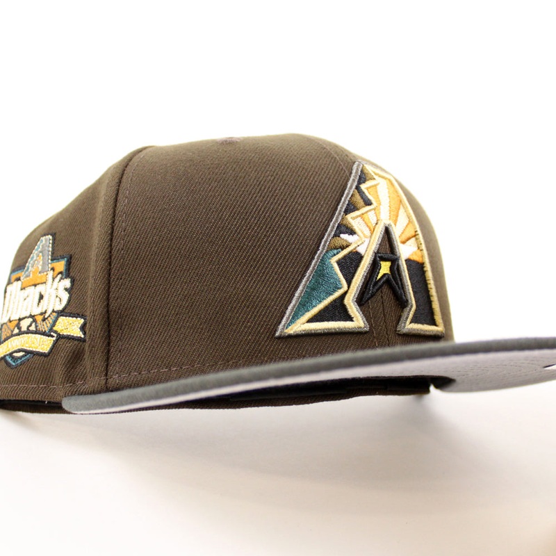 Arizona Diamondbacks 10th Anniversary New Era 59Fifty Fitted Hat (Walnut Pewter Gray Under Brim) 7
