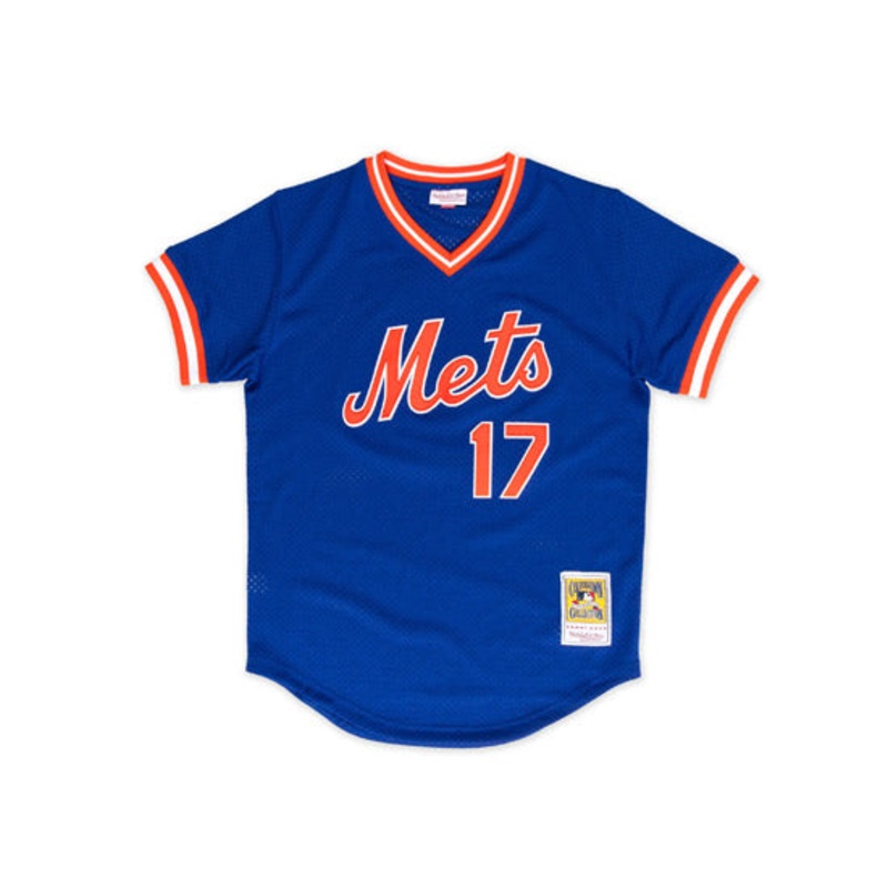 Mitchell&Ness Keith Hernandez #17 1986 New York Mets Authentic Batting Practice Jersey l