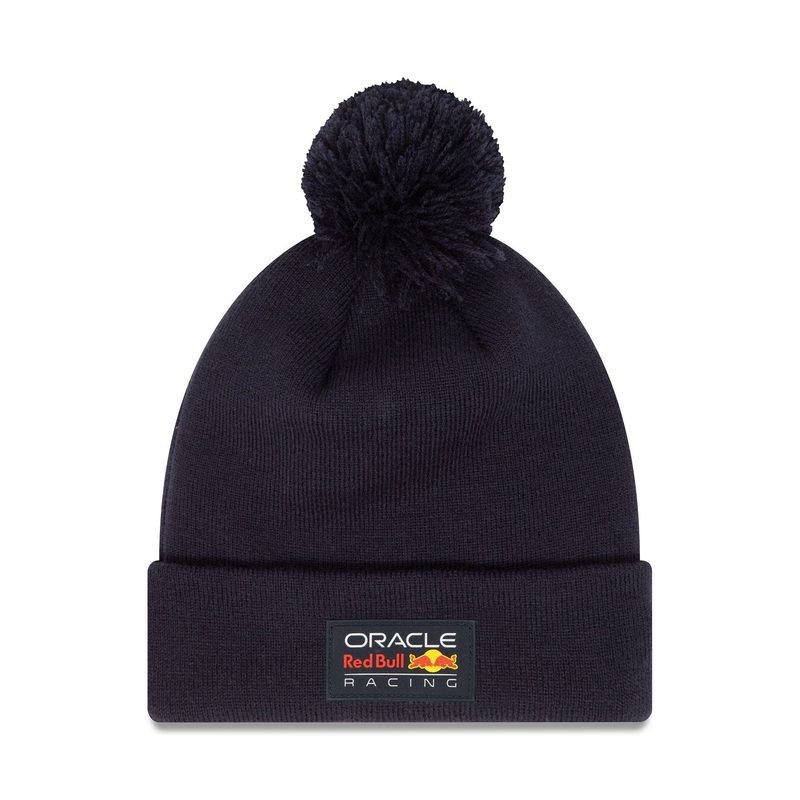 Red Bull Essential Blue Bobble Knit Beanie Hat OSFM