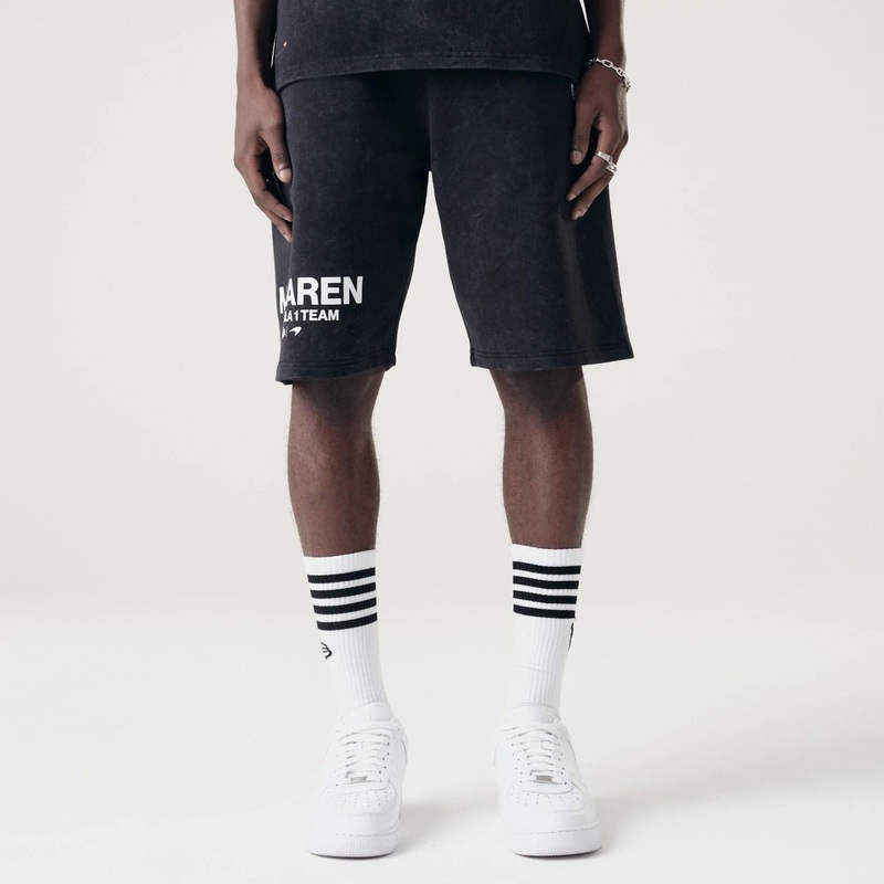 McLaren Racing Washed Pack Black Oversized Shorts XS