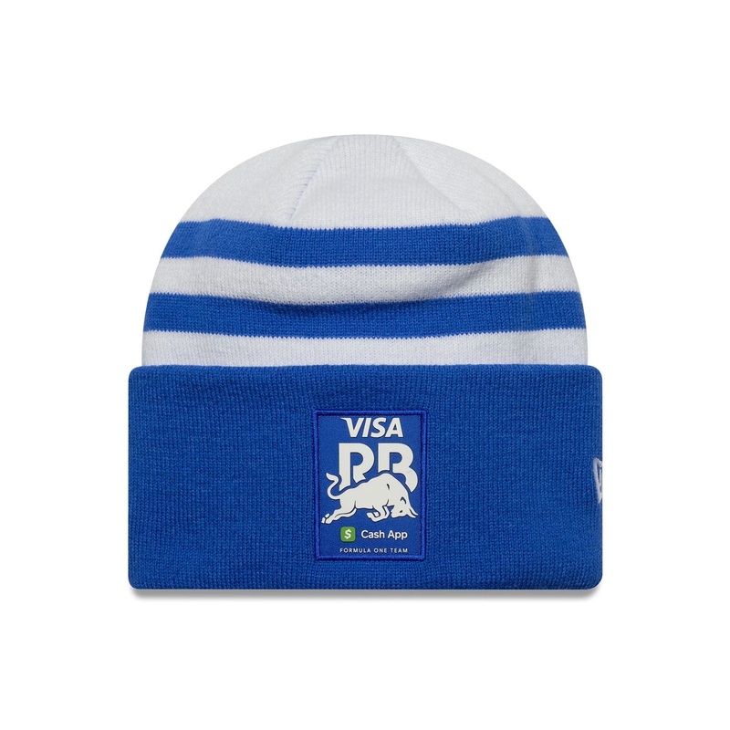 Visa Cash App Racing Bulls Driver Yuki Tsunoda White Cuff Knit Beanie Hat OSFM