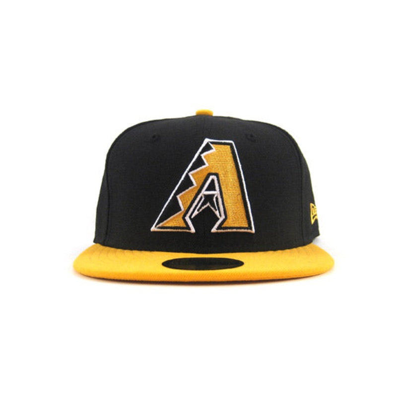 Arizona Diamondback New Era Fitted 59FIFTY Hats (BLACK YELLOW) 7 1/8
