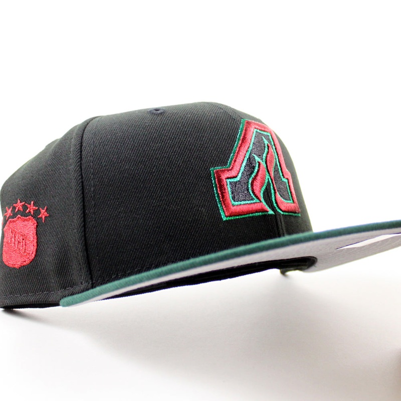 Atlanta Flames NHL Patch Patch New Era 59Fifty Fitted Hat (Black Dark Green Gray Under brim) 7