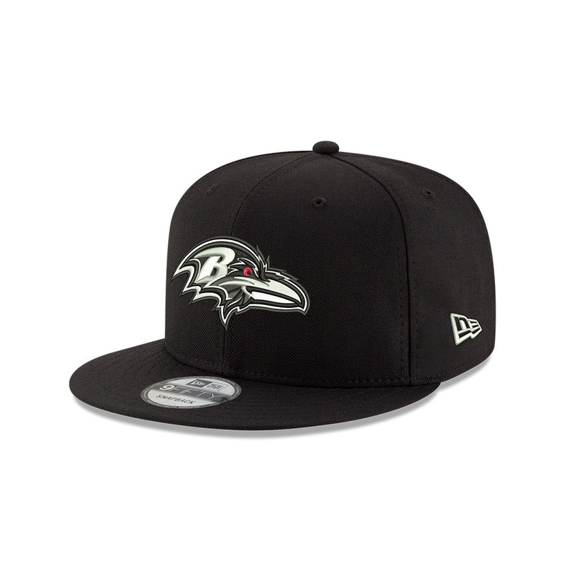 Baltimore Ravens New Era BLACK-WHITE SERIES 9Fifty Snapback NFL Hat – Black/White