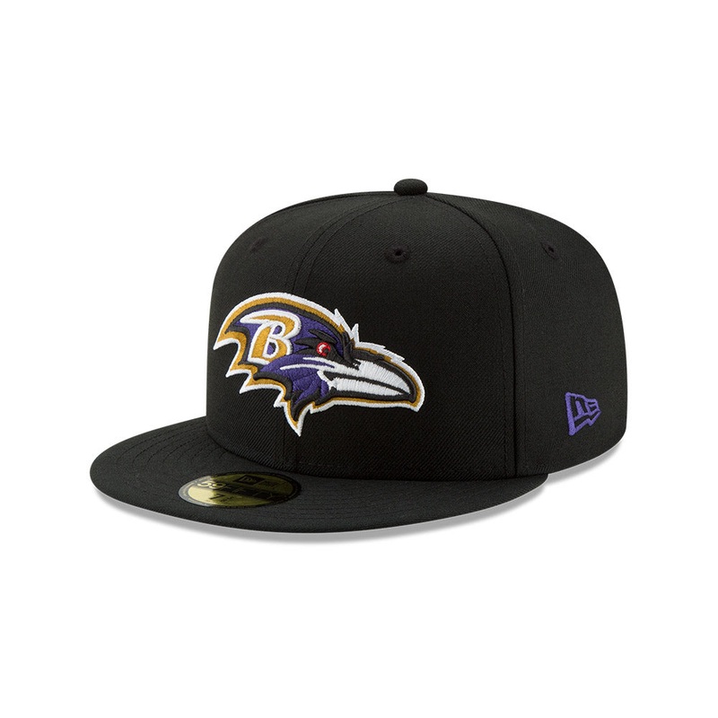 Baltimore Ravens TEAM CLASSIC New Era 59Fifty Fitted Hat – Black/Purple 6 7/8
