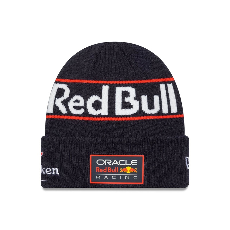 Red Bull Racing Youth Replica Max Verstappen Dark Blue Cuff Knit Beanie Hat Child