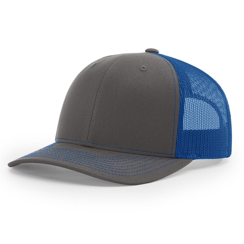 Richardson 112 Trucker – Charcoal/Royal Blue Adjustable