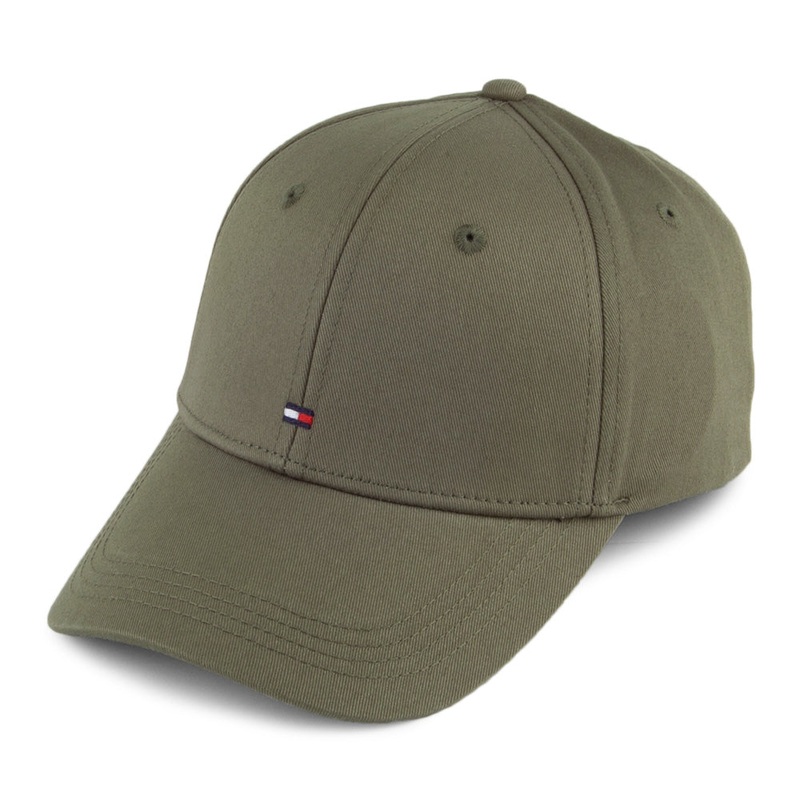 Tommy Hilfiger Hats Classic Baseball Cap – Olive Adjustable