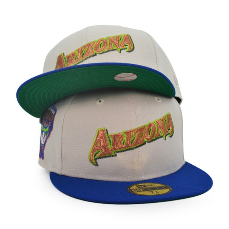 Arizona Diamondbacks 1989 INAUGURAL SEASON Exclusive New Era 59Fifty Fitted Hat – Stone/Royal 6 7/8