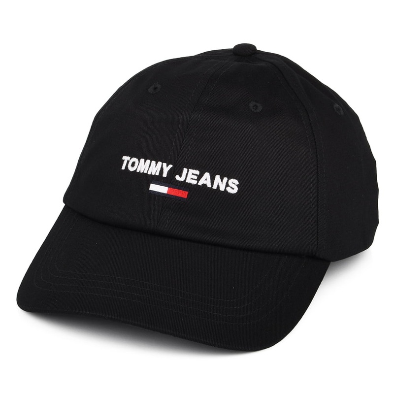 Tommy Hilfiger Hats TJM Sport Organic Cotton Baseball Cap – Black Adjustable
