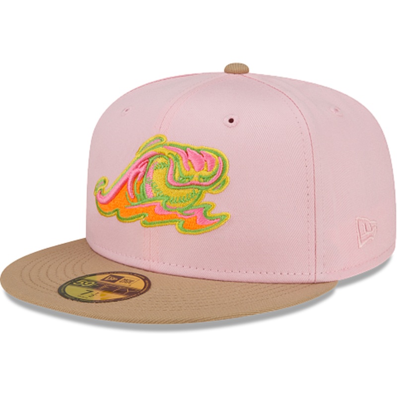 New Era West Michigan White Caps Sherbet 2022 59FIFTY Fitted Hat