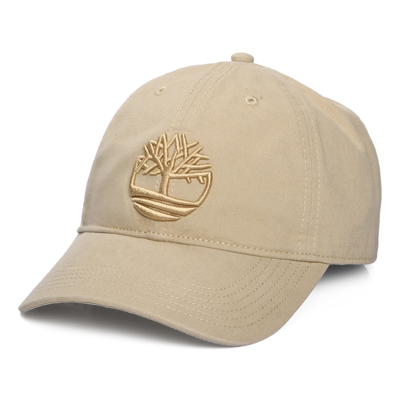 Timberland Hats Soundview Cotton Canvas Baseball Cap – Khaki Adjustable