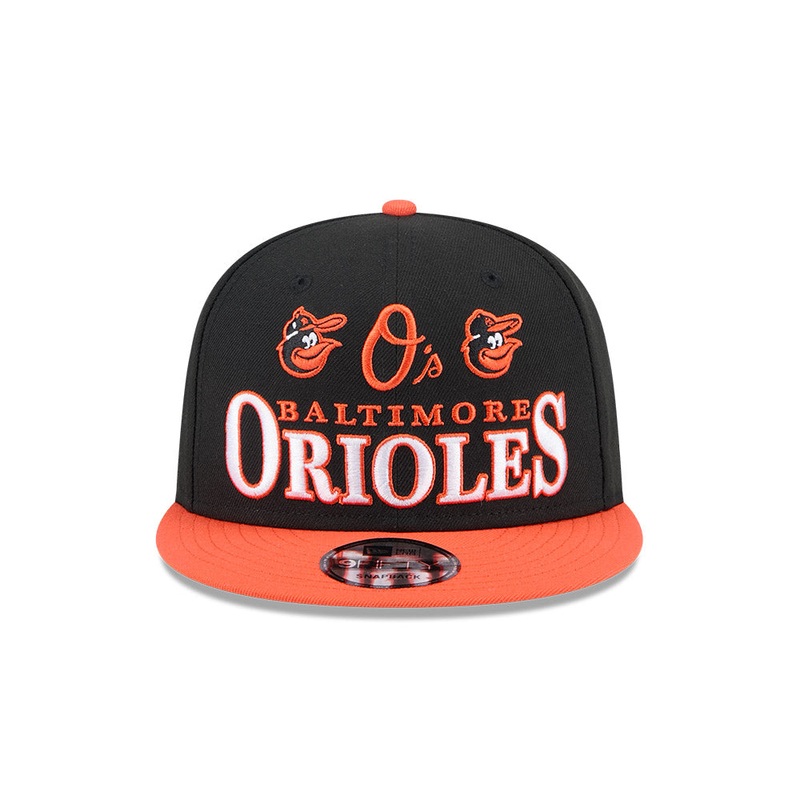 Balitmore Orioles New Era ARCHIVE 9Fifty Snapback Hat – Black/Orange