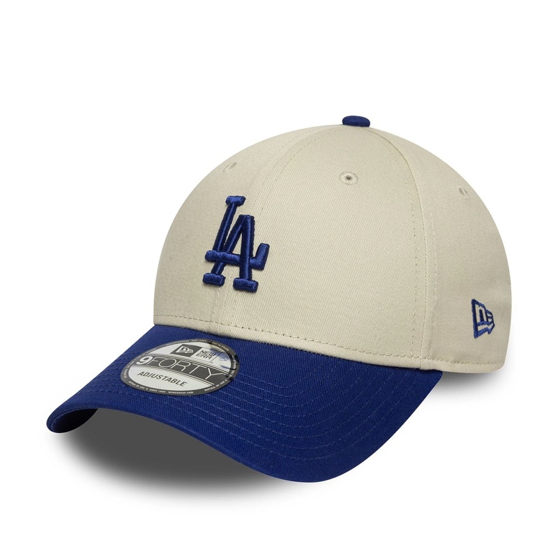 LA Dodgers MLB Colour Block Cream 9FORTY Adjustable Cap OSFM