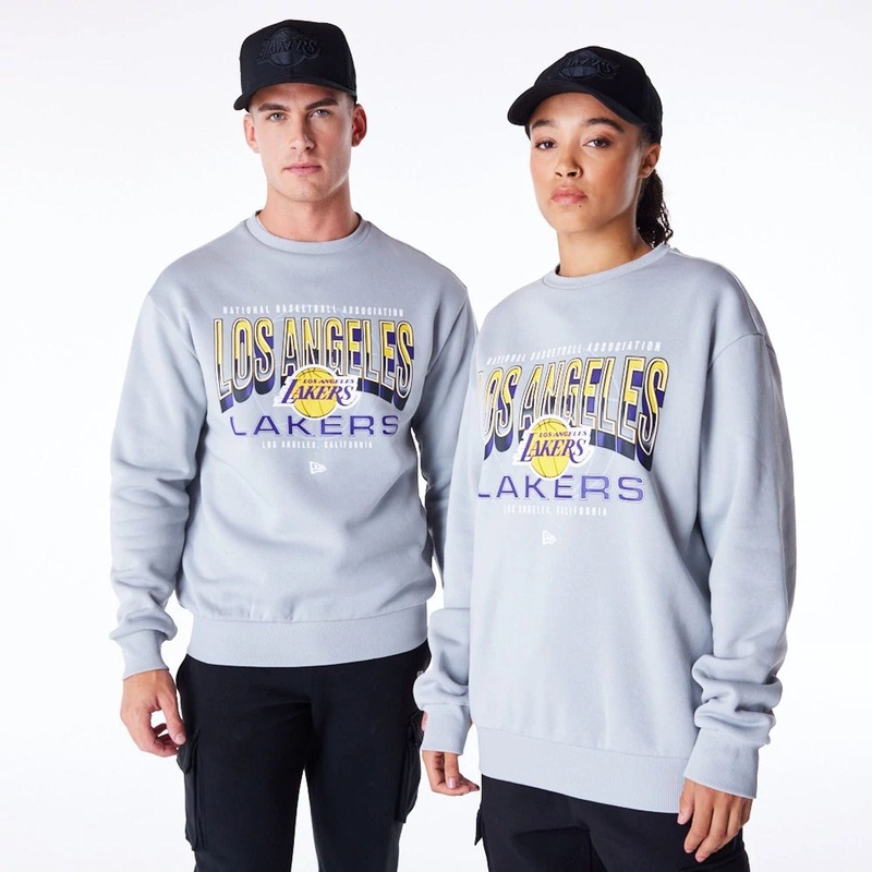 LA Lakers NBA Tech Grey Crew Neck Sweatshirt XS