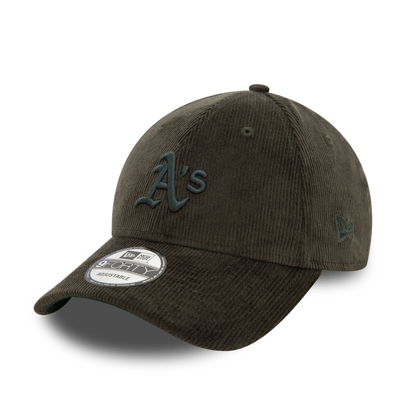 Oakland Athletics 9FORTY Cord Dark Green Cap One Size
