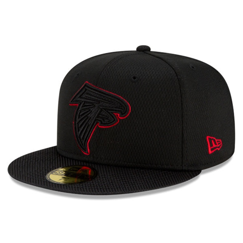 Atlanta Falcons New Era 2021 NFL Official Sideline ROAD 59FIFTY Fitted Hat – Black/Red 6 7/8