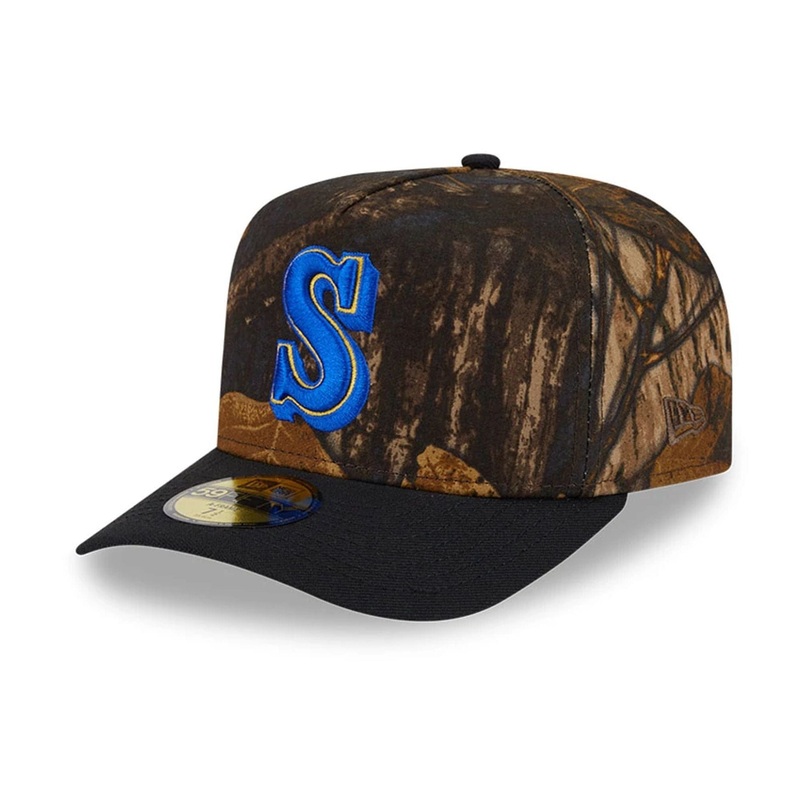 Seattle Mariners MLB Ripstop Camo Assorted Print 59FIFTY A-Frame Fitted Cap 6 7/8