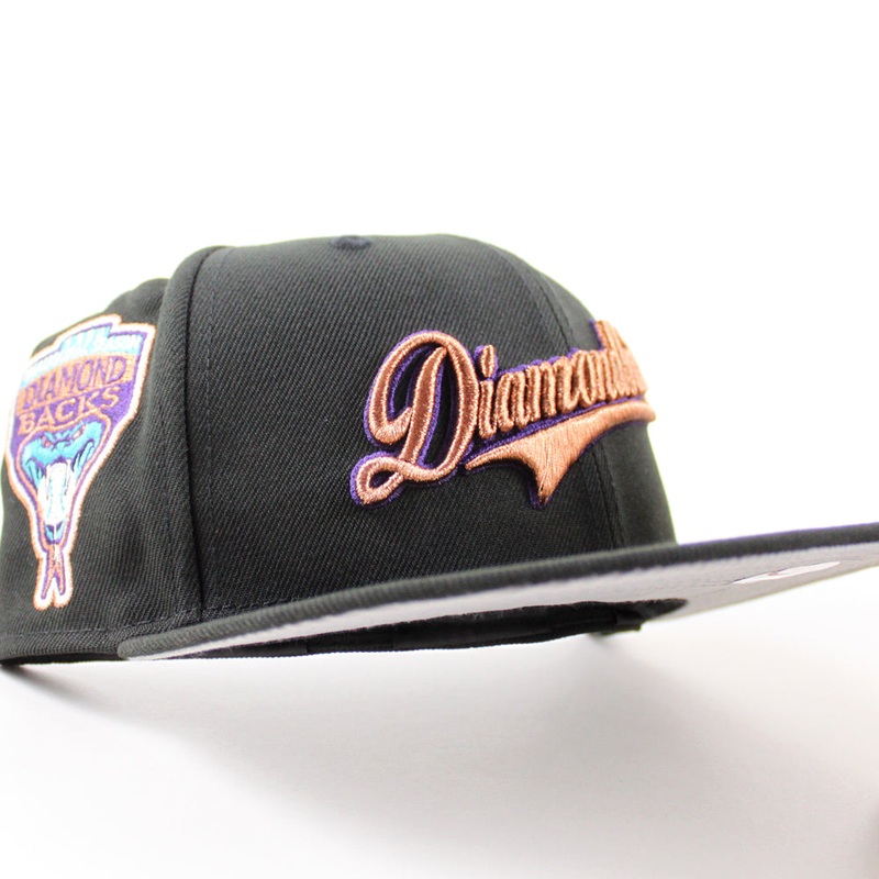 Arizona Diamondbacks 1998 Inaugural Season New Era 59Fifty Fitted Hat (BLACK Gray Under Brim) 6 7/8