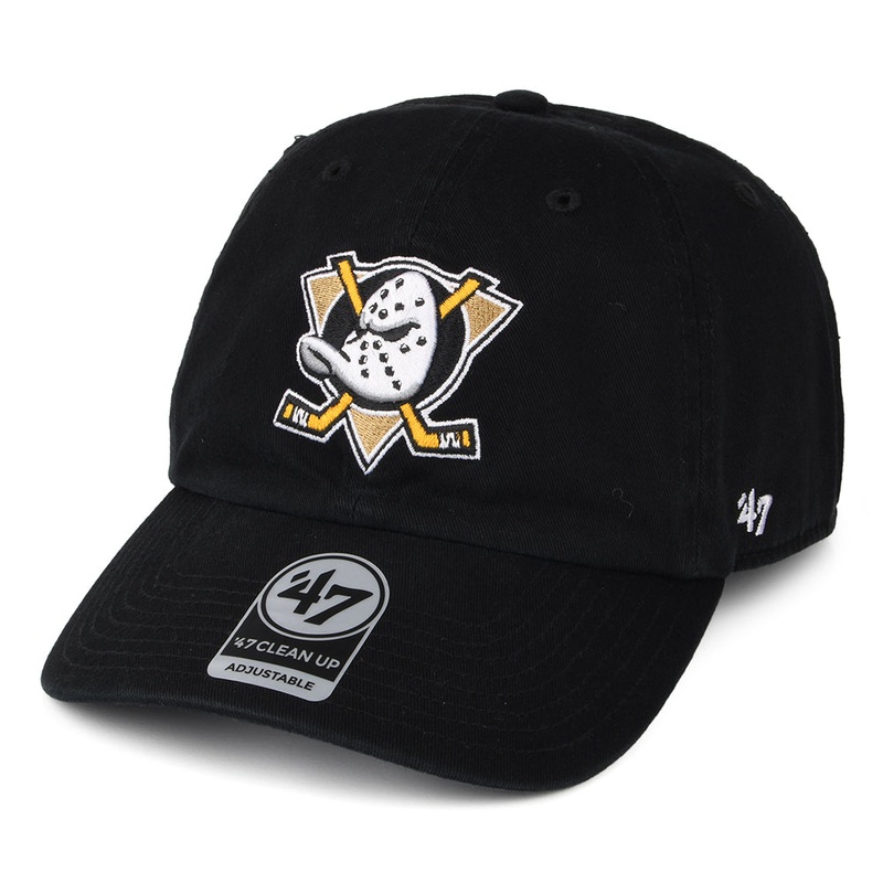 47 Brand Anaheim Ducks Baseball Cap – NHL Clean Up – Black Adjustable
