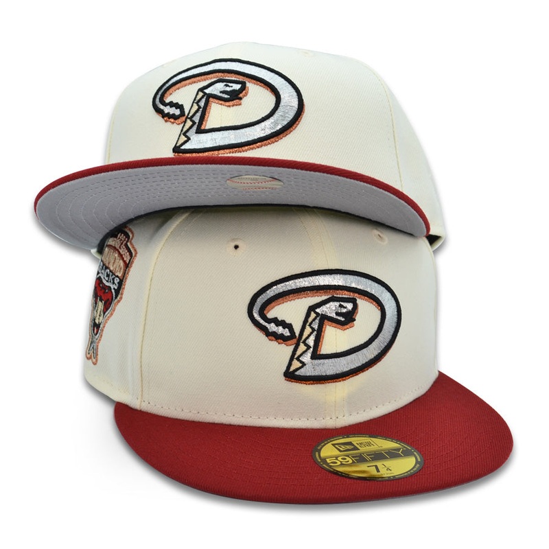 Arizona Diamondbacks “AFA DIA” Exclusive New Era 59Fifty Fitted Hat – Chrome/H Red 6 7/8