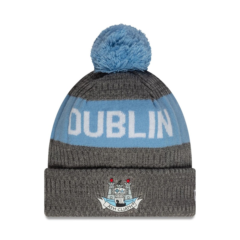 Dublin GAA Grey Bobble Knit Beanie Hat OSFM