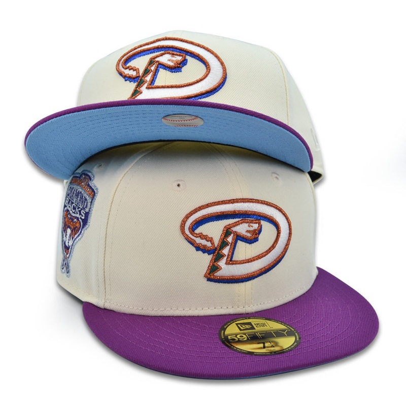 Arizona Diamondbacks “DOVE TAIL” Exclusive New Era 59Fifty Fitted Hat – Chrome/Sparkling Grape 6 7/8