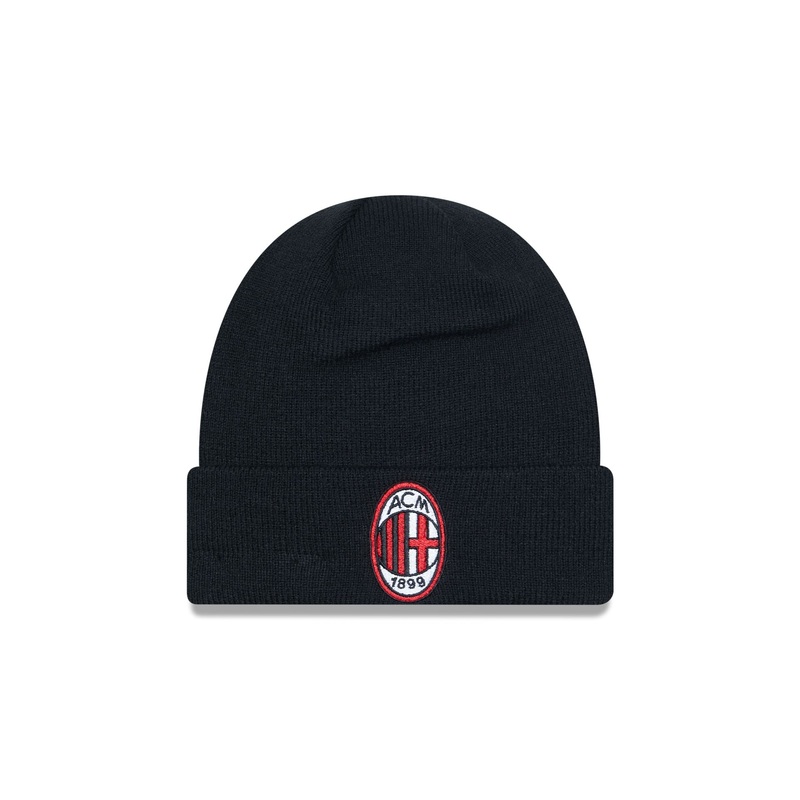 AC Milan Black Cuff Knit Beanie Hat OSFM