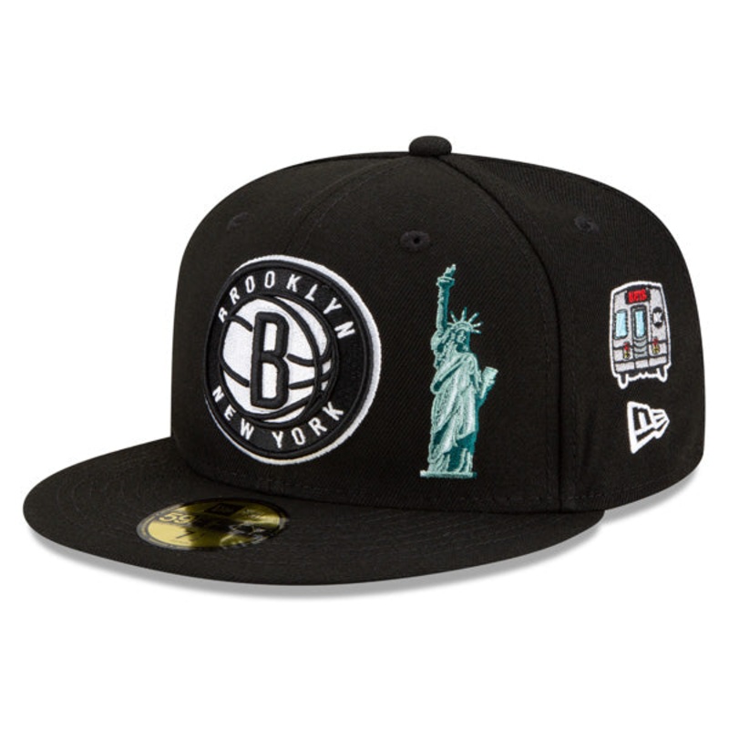 Brooklyn Nets New Era Exclusive CITY TRANSIT 59Fifty Fitted NBA Hat – Black/Gray Bottom 6 7/8