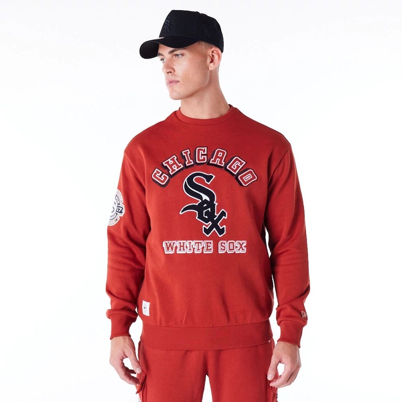 Chicago White Sox World Series Red Oversized Crew Neck Sweatshirt XS