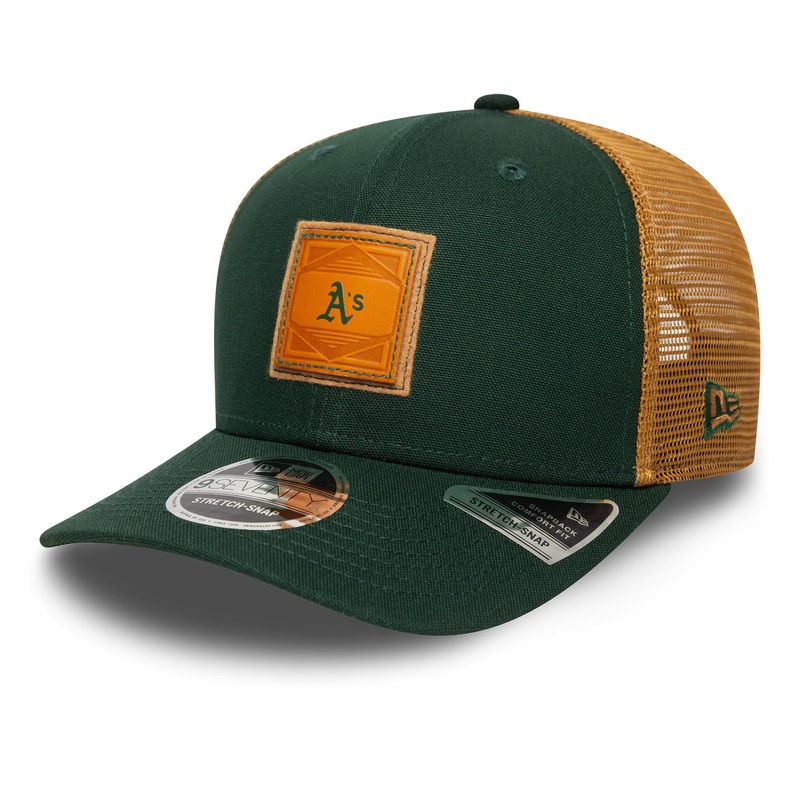 Oakland Athletics 9SEVENTY Debossed Logo Stretch Snap Dark Green Cap One Size