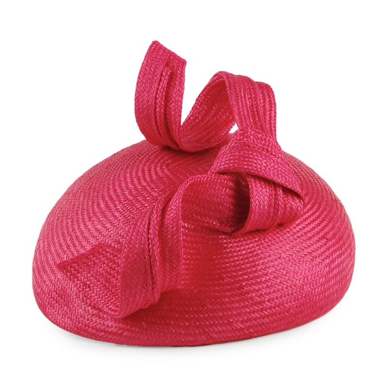 Whiteley Hats Duchess Of Cambridge Straw Pillbox Hat – Raspberry 1-Size