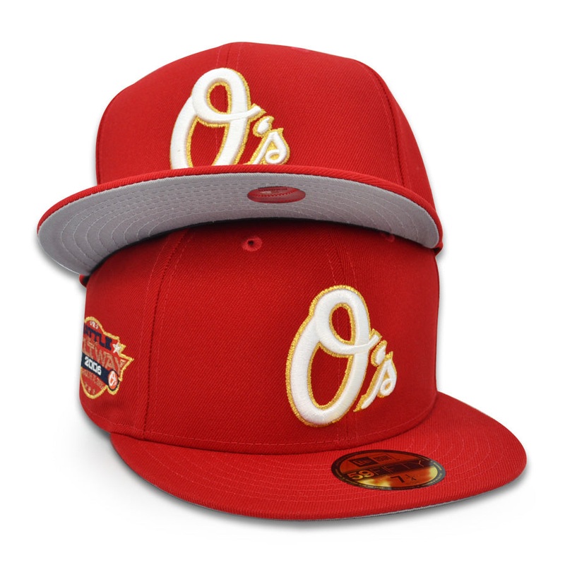 Baltimore Orioles 2006 BATTLE OF THE BELTWAY Exclusive New Era 59Fifty Fitted Hat – Red 6 7/8
