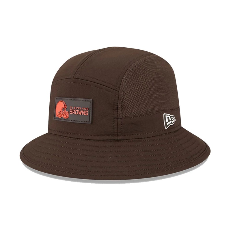 Cleveland Browns NFL Sideline 2025 Dark Brown Stretch Bucket Hat XS-S